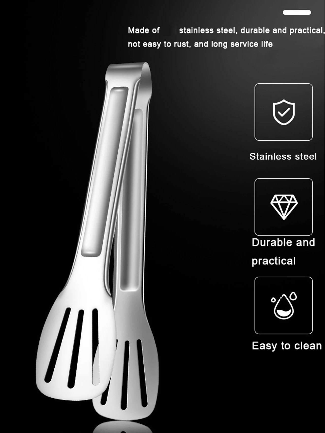 Stainless Steel Food Tongs Barbecue Tongs Meat Salad Steak Food Serving Clip Tweezers Long BBQ Cooking Tongs Kitchen Utensils